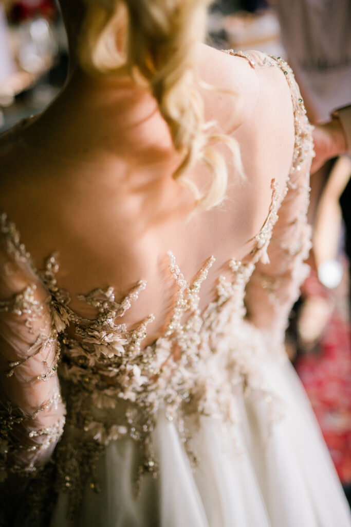 lace wedding dress bling