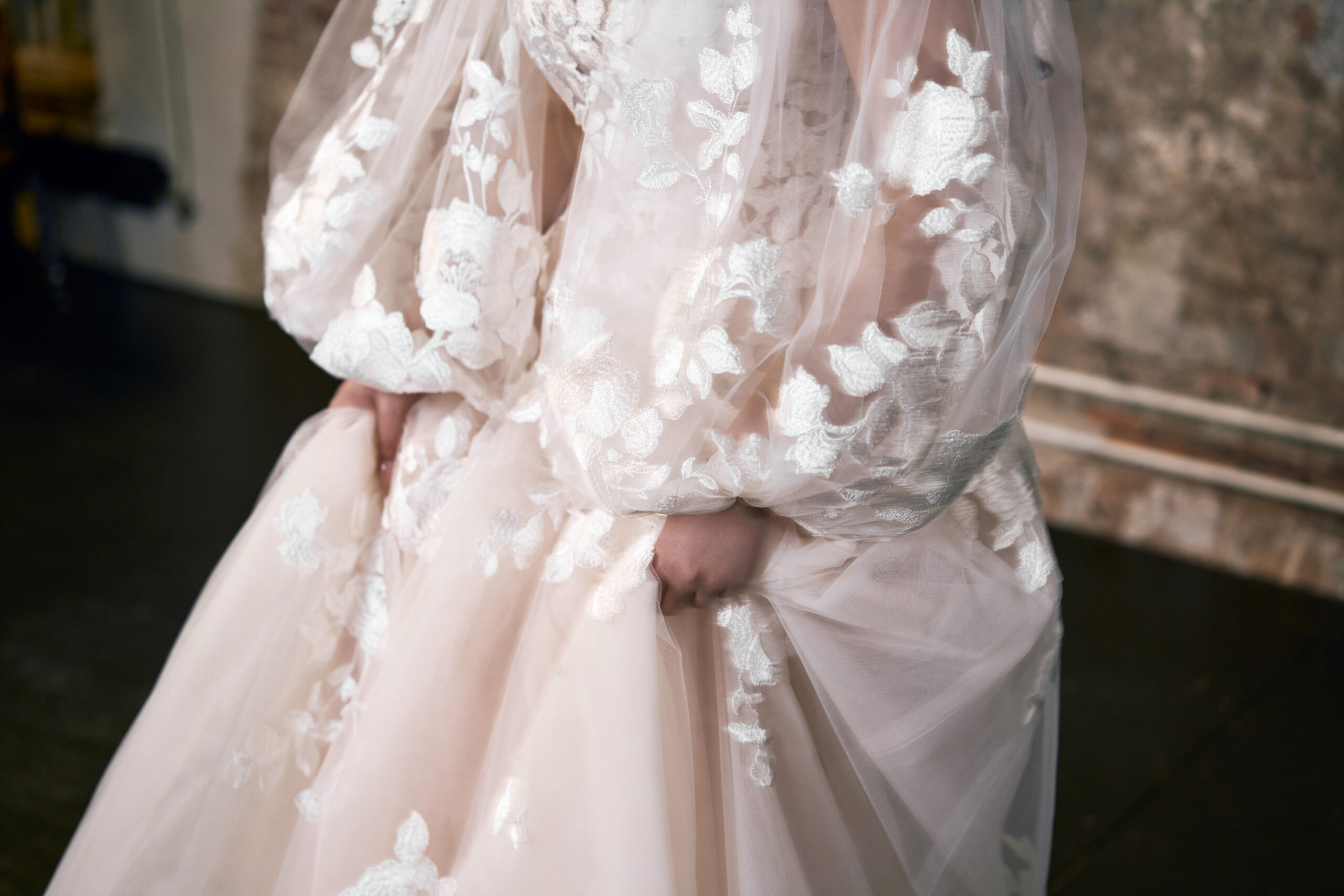 Mila, boho häämekko, pehmeä tylli ja pitsi - Image 5